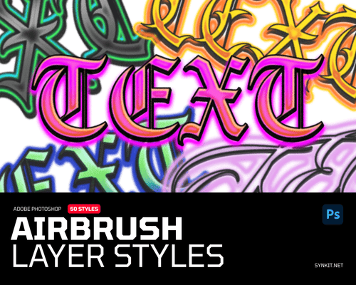 Airbrush | 50 Photoshop Layer Styles - Synkit