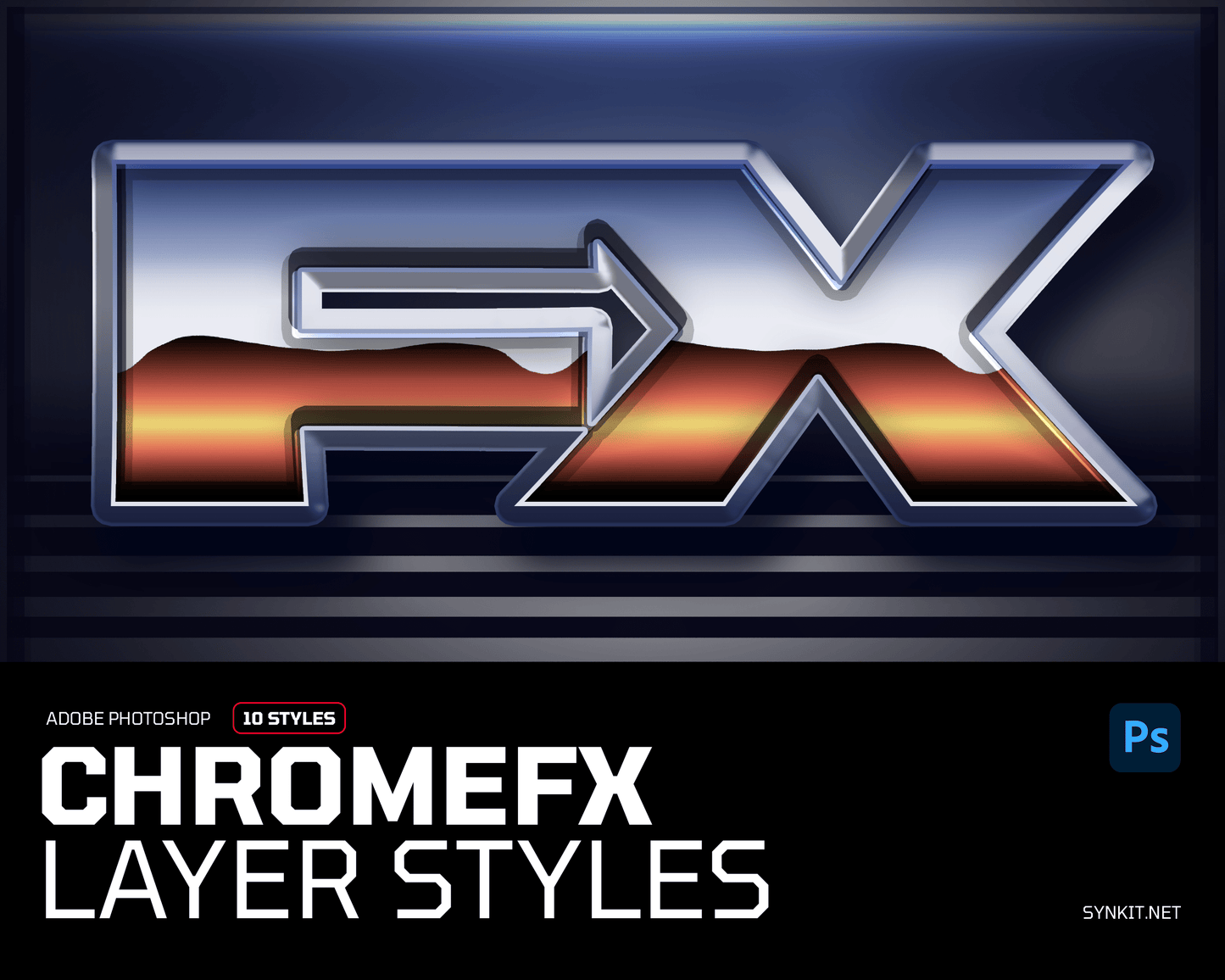 ChromeFX | 10 Photoshop Layer Styles - Synkit