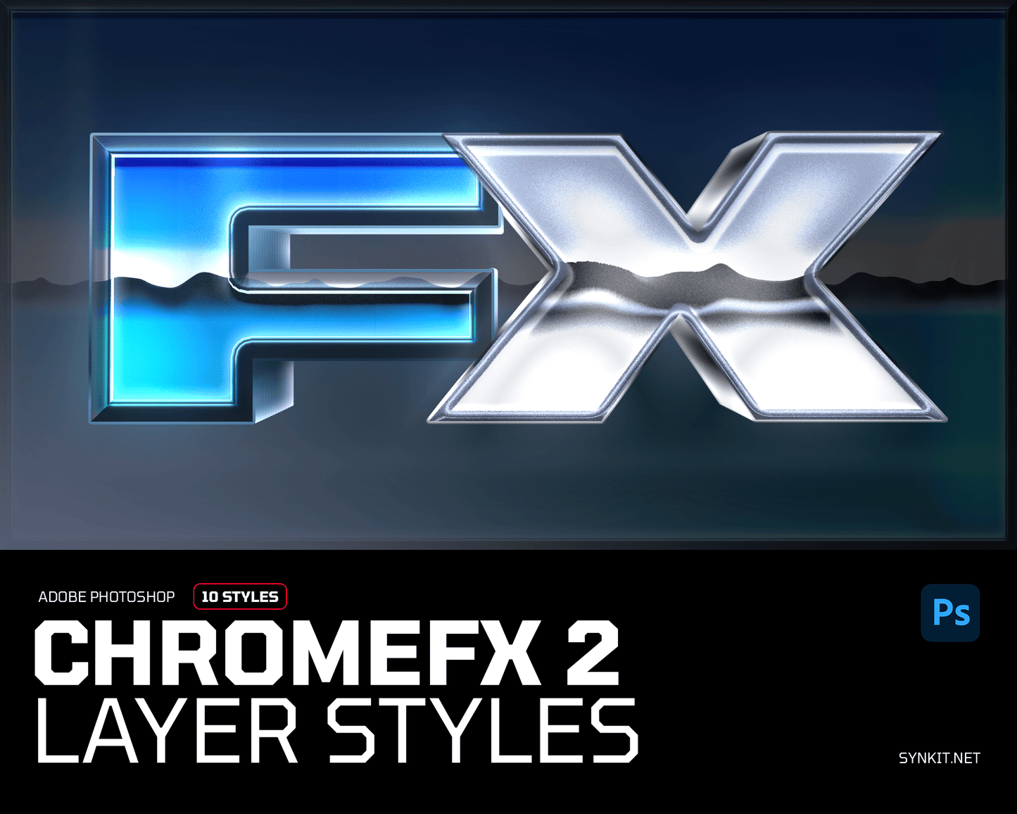 ChromeFX 2 | 10 Photoshop Layer Styles - Synkit