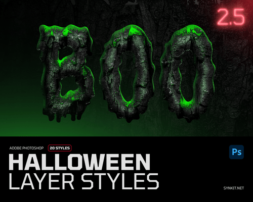 Halloween | 20 Photoshop Layer Styles - Synkit