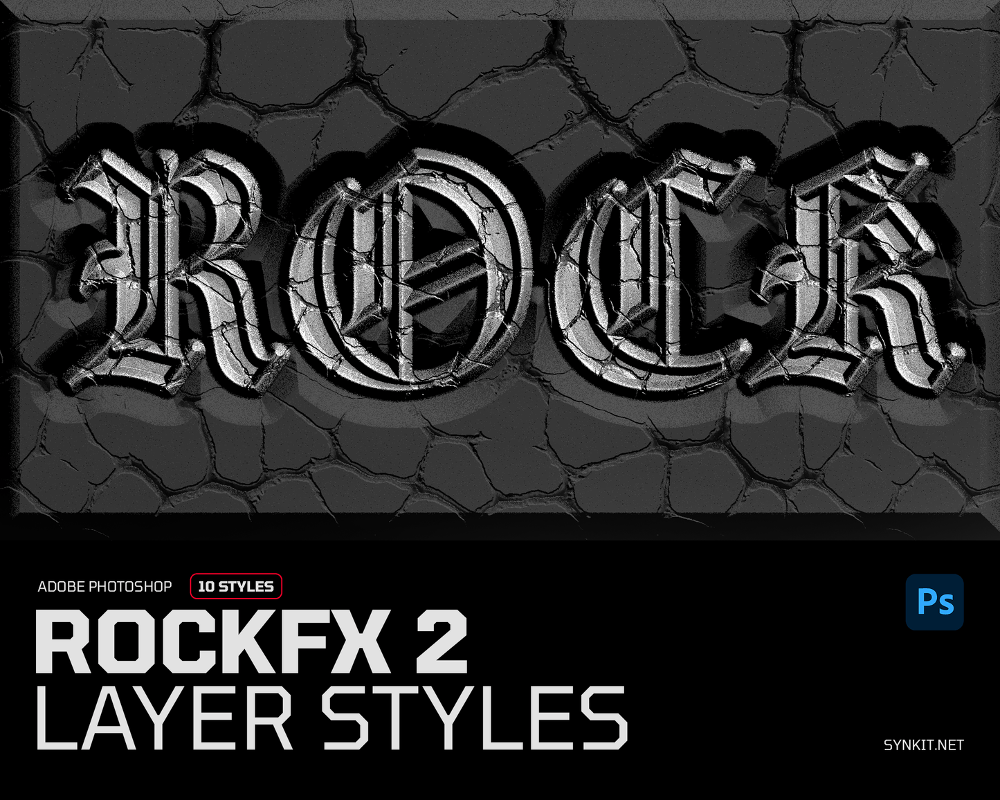 RockFX 2 | 10 Photoshop Layer Styles - Synkit