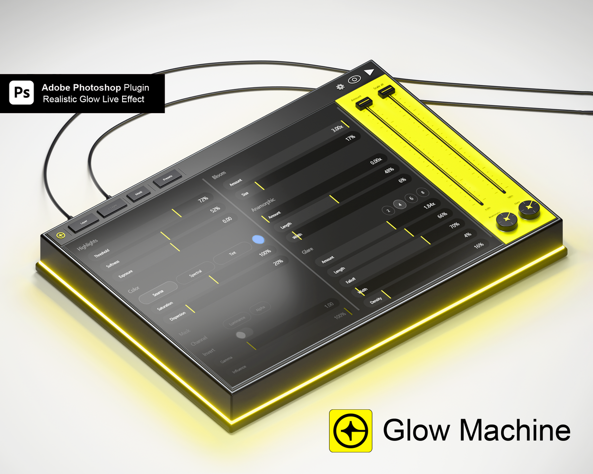 Artwork finished with Glow Machine