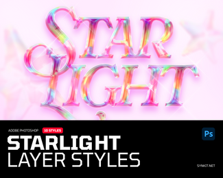 スターライト | Photoshop レイヤースタイル 10 選