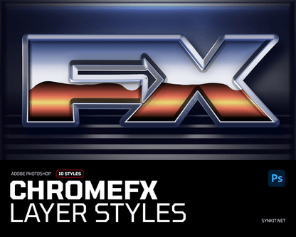 ChromeFX | 10 Photoshop Layer Styles - Synkit
