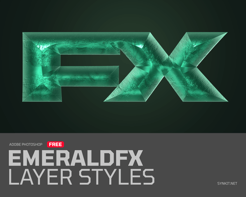 EmeraldFX | 6 Photoshop Layer Styles - Synkit
