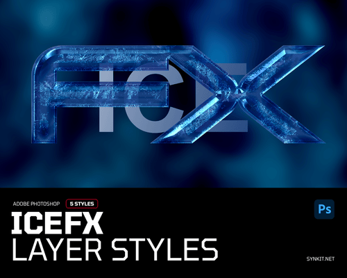 IceFX | 5 Photoshop Layer Styles - Synkit