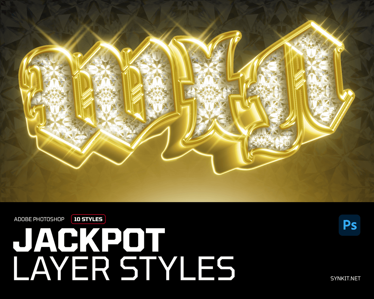 Jackpot | 10 Photoshop Layer Styles - Synkit
