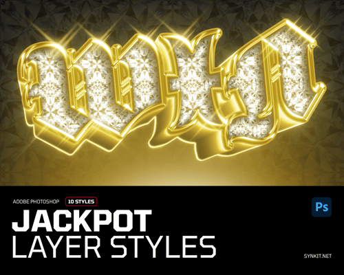 Jackpot | 10 Photoshop Layer Styles - Synkit