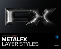MetalFX | Photoshop レイヤースタイル 5 つ