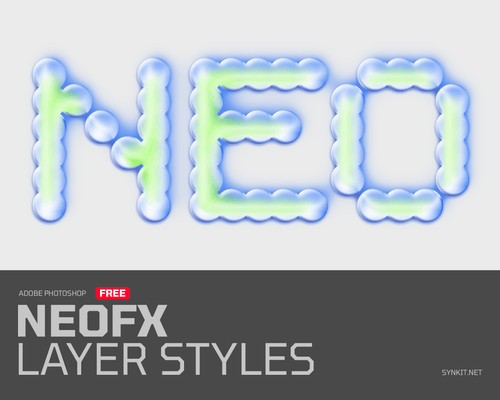 NeoFX | 4 Photoshop Layer Styles - Synkit