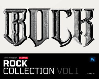 ロックコレクション Vol.1 | Photoshop レイヤースタイル 50 選