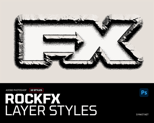 RockFX | 10 Photoshop Layer Styles - Synkit