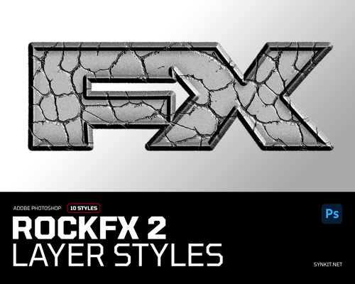 RockFX 2 | 10 Photoshop Layer Styles - Synkit